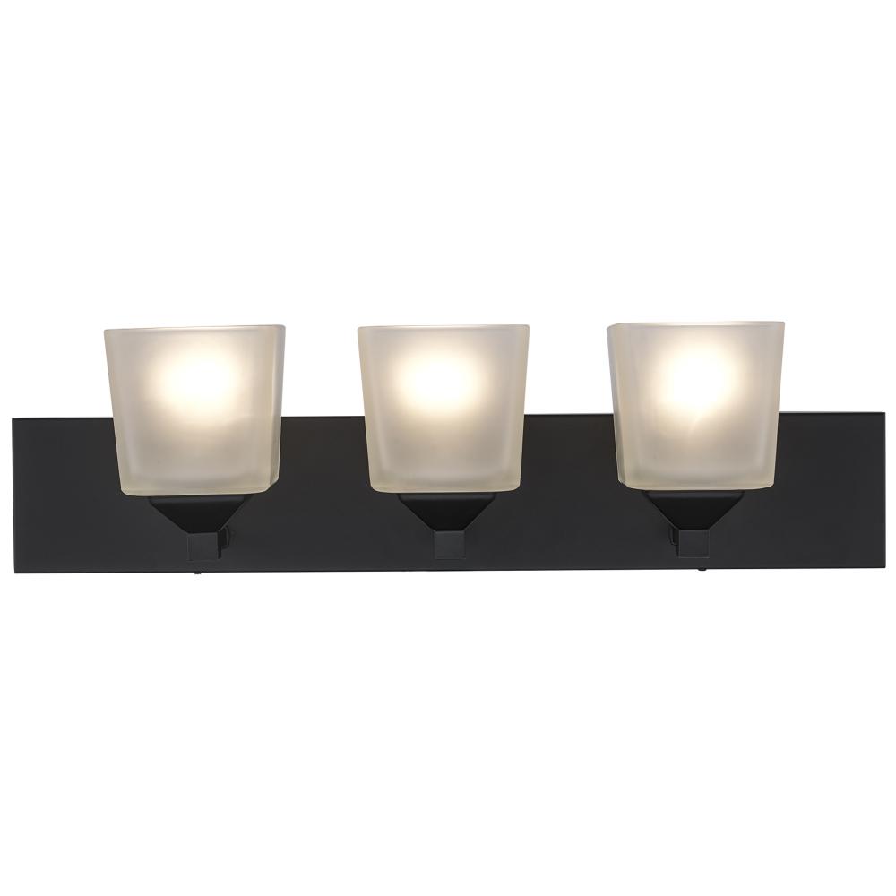 3 LT WALL SCONCE-SQUARE FROST